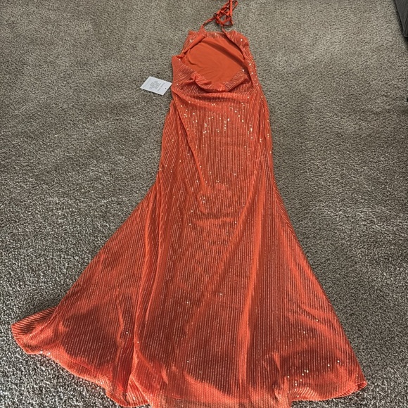 Stella Amour Orange Sequin Dress - Picture 11 of 13